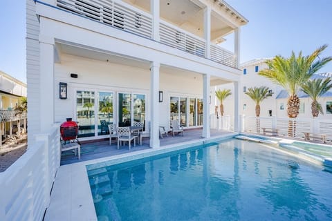 Relax by the private pool and patio area