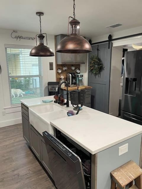 Dual Kitchen Farm Sink. No need for buying spices or flour. It’s all there for you!