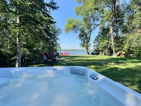 View from the Hot tub overlooking the lake