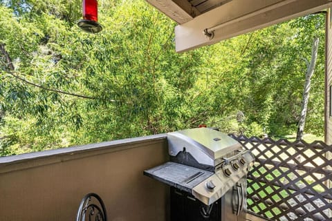 Modern grill and a peaceful view