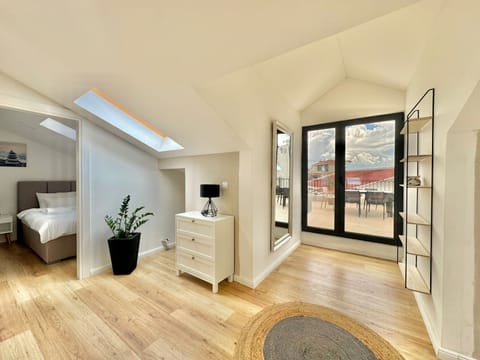 Family Apartment | Premium bedding, Select Comfort beds, desk, laptop workspace