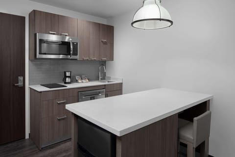 Fridge, microwave, coffee/tea maker