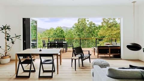 Let the outdoors in with floor-to-ceiling glass doors and uninterrupted mountain magic.