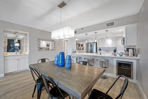 Dining table with seating for 6 plus 3 counter top stools