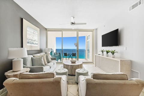 Bright, open lounge perfect for relaxing by the coast.