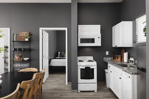 Our kitchen is fully-stocked for all your cooking needs during your stay.