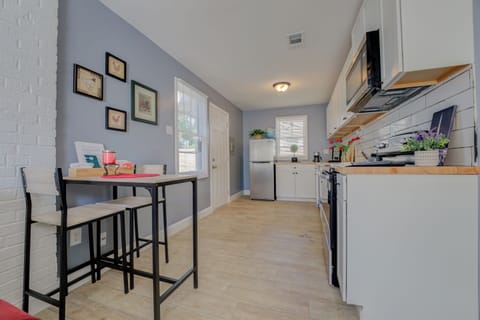 Bright space with kitchen essentials