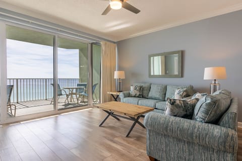 Gulf front living room.