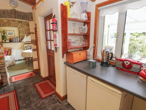 Fridge, dishwasher, electric kettle, toaster