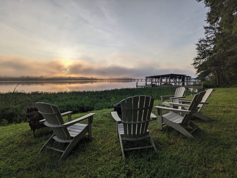 Relax or play on the shores of Lake Gaston with a spacious lawn along the water.