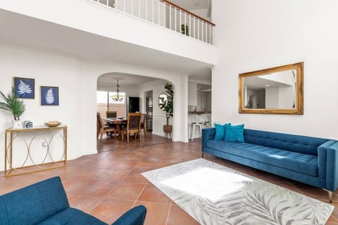 Side view of living room