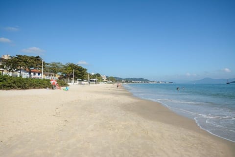 On the beach, white sand