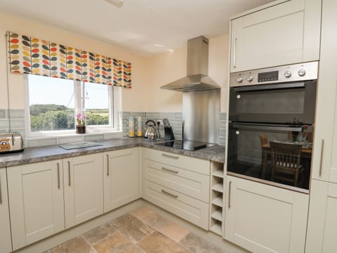 Fridge, dishwasher, electric kettle, toaster