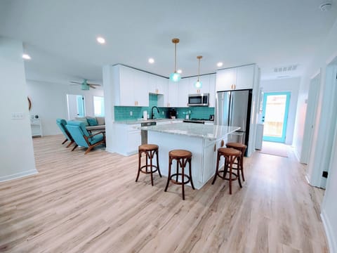 Fully updated modern kitchen with stainless steel appliances 