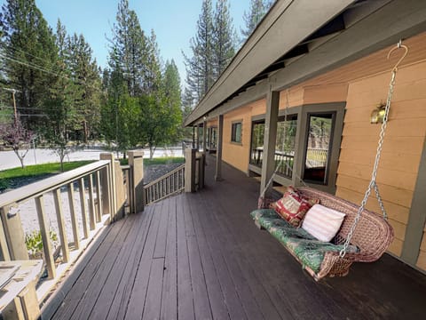 Huge Front porch with porch swing