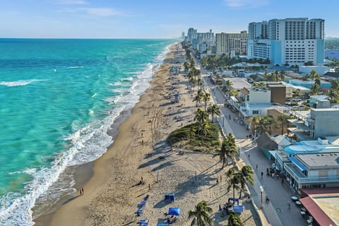 On the beach, white sand