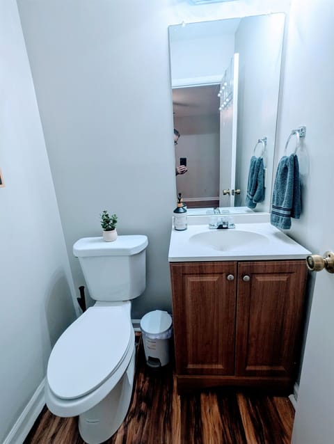 Half bathroom in master suite.
