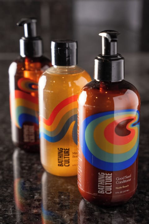 Rainfall showerhead, designer toiletries, hair dryer, towels