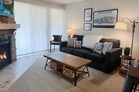 Natural light and warm finishes make this the perfect après-ski lounge