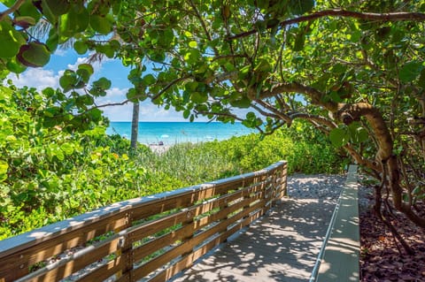 The beach is at your doorstep!  Enjoy gorgeous sunrises with your coffee every morning!  Best location with a gorgeous paradise awaiting! This is the beach trip every traveler needs. Great for families too!