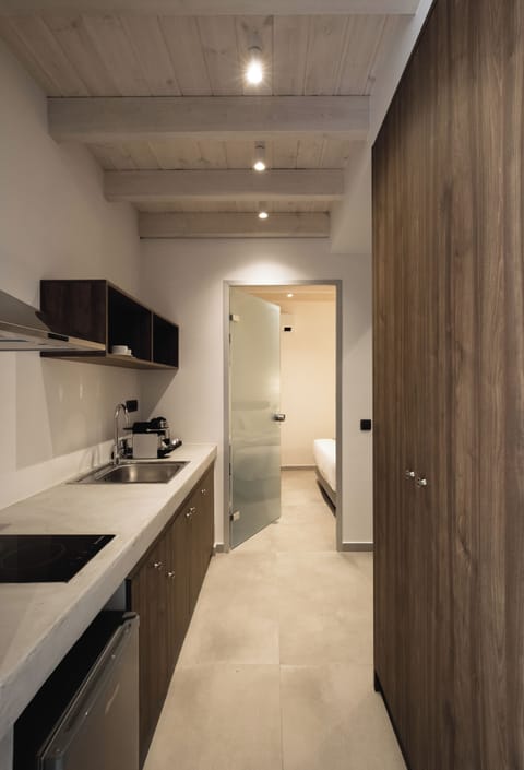 Gaia Apartment | Egyptian cotton sheets, premium bedding, in-room safe