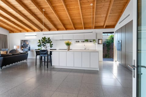 Clean, crisp kitchen