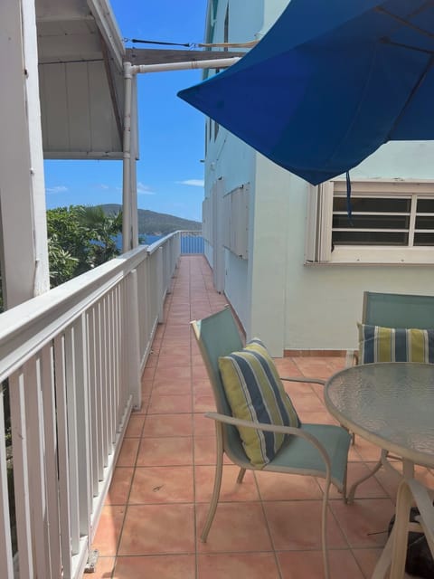 Wrap around Private patio area (not shared w/ anyone) seating for 4 w/ umbrella