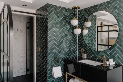 Hair dryer, bathrobes, slippers, towels