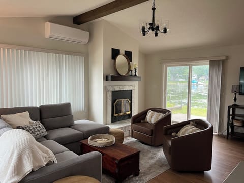 Living room with pull out couch