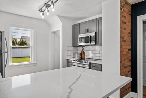 Sitting at the Breakfast Bar Island, and savor your morning coffee .