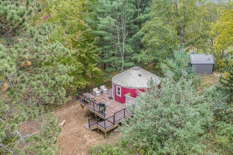 Aerial view of Yurt