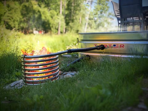 Wood fired hot tub