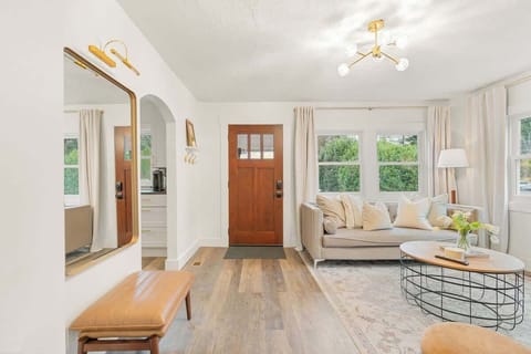 The light filled living room provides the perfect place to relax and unwind after the day's activities. 