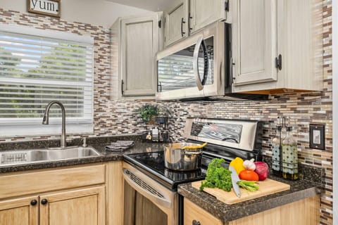 Create cherished memories in our fully stocked kitchen, where every meal becomes a delightful culinary adventure shared with loved ones.