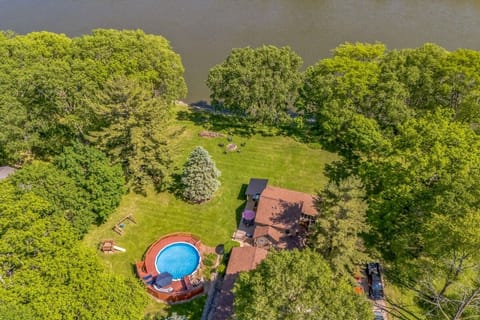 Aerial property photos. Private shore by the Rock River