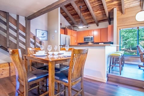 View of dining and kitchen area!