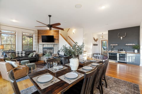 Another angle of the dining area, showcasing its connection to the kitchen.
