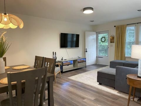 Spacious and comfortable family room with HD TV.