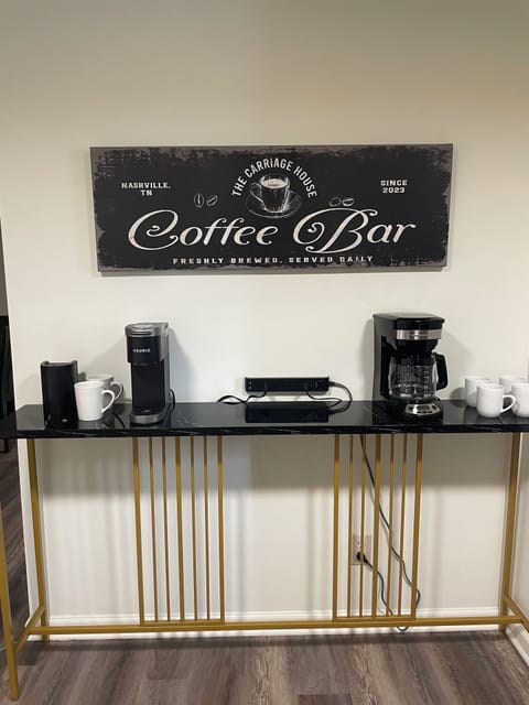 Coffee Bar with Keurig and Drip coffee makers. 