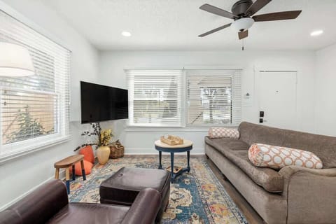 Living room with beautiful picture window facing the street.