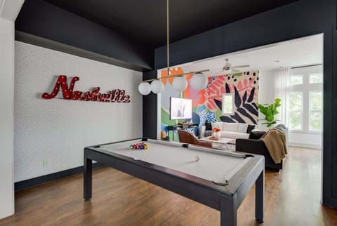 Pool Table Adjacent to the Living Room