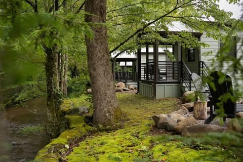 Porch with creek view