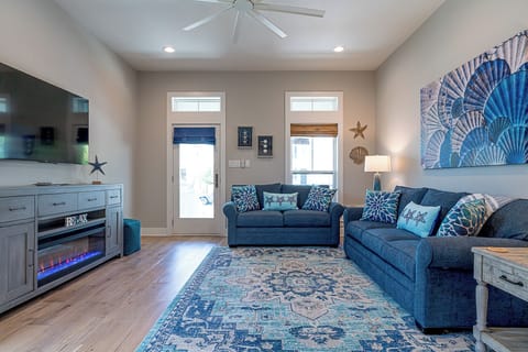 Living room with FIREPLACE