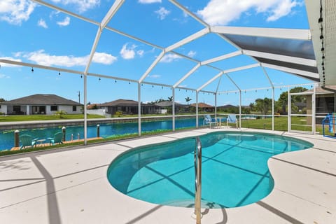 Heated pool in the enclosed Lanai