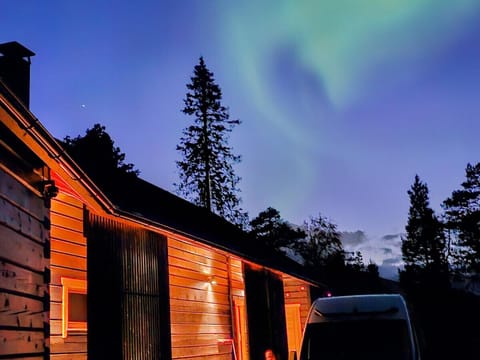The Villa with Northern lights