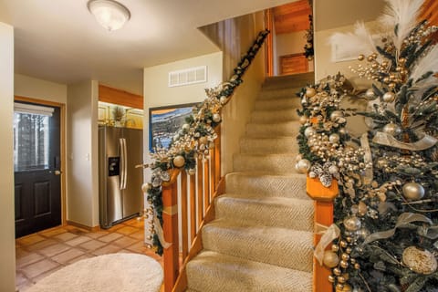 Head upstairs to the loft sleeping space and main suite