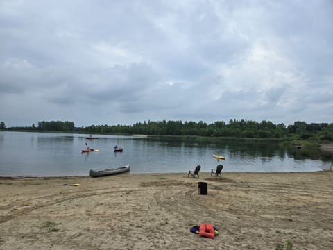 Beach area on the property