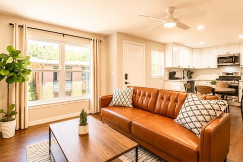 Open layout with seamless flow from the living room to the kitchen—ideal for hanging out and entertaining.