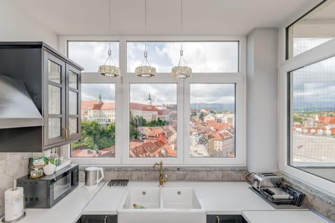 Grand Suite, 3 Bedrooms, with Square View and Terrace | Private kitchen | Fridge, oven, stovetop, dishwasher