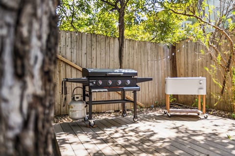 Flat top grill and cooler